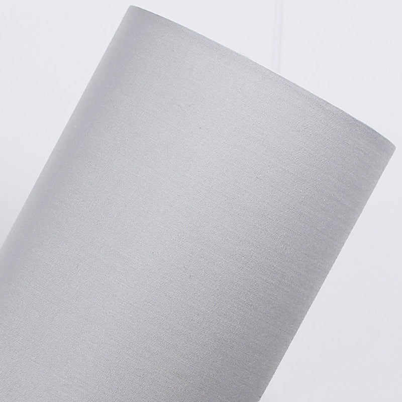 Traditional Japanese Cylinder Wood & Fabric Table Lamp