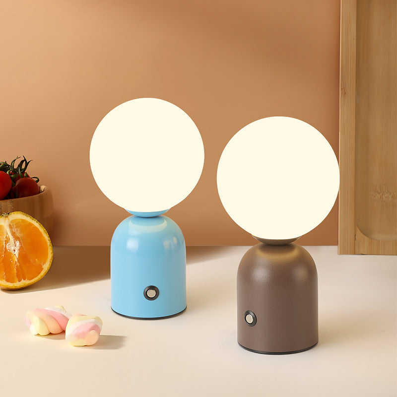 Scandinavian Globe Iron Acrylic LED Table Lamp