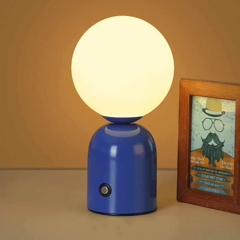 Scandinavian Globe Iron Acrylic LED Table Lamp