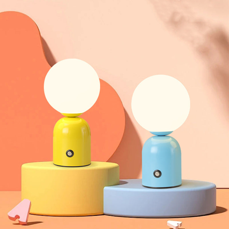 Scandinavian Globe Iron Acrylic LED Table Lamp