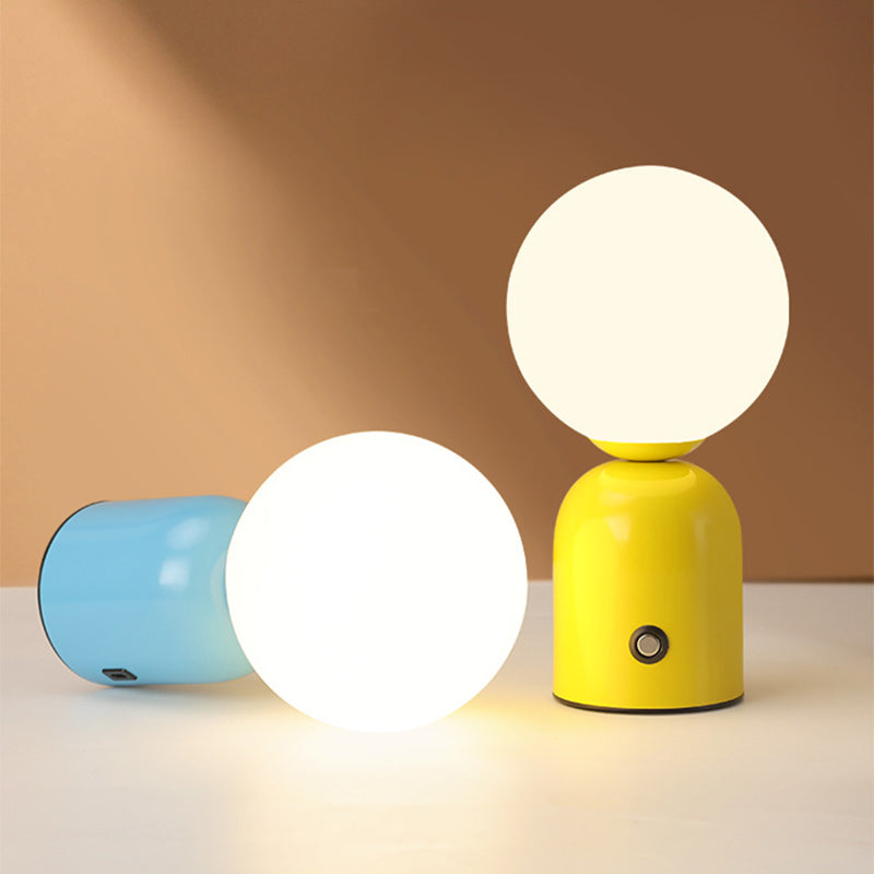 Scandinavian Globe Iron Acrylic LED Table Lamp
