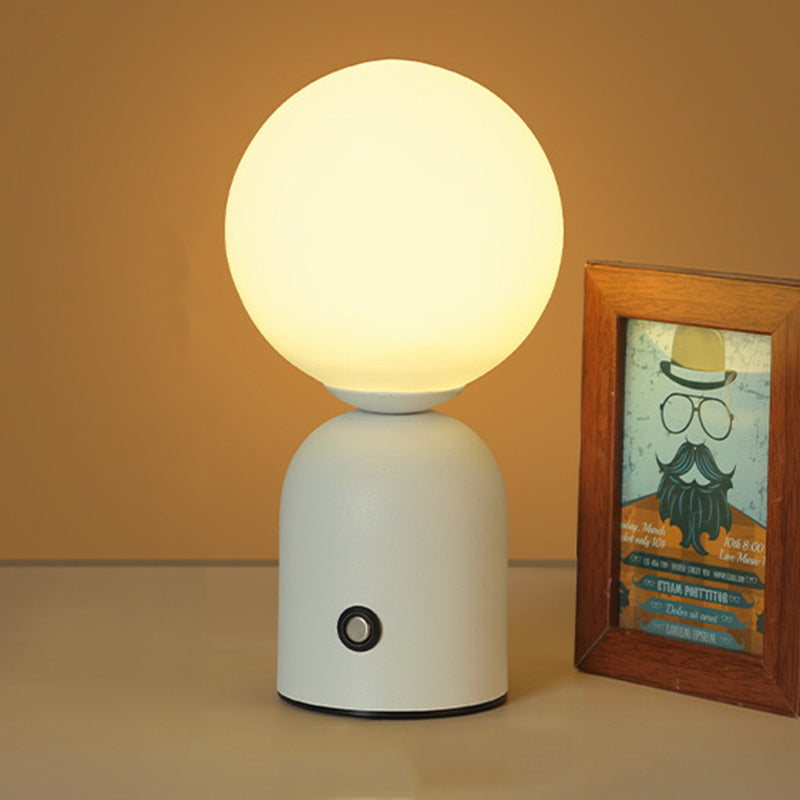 Scandinavian Globe Iron Acrylic LED Table Lamp