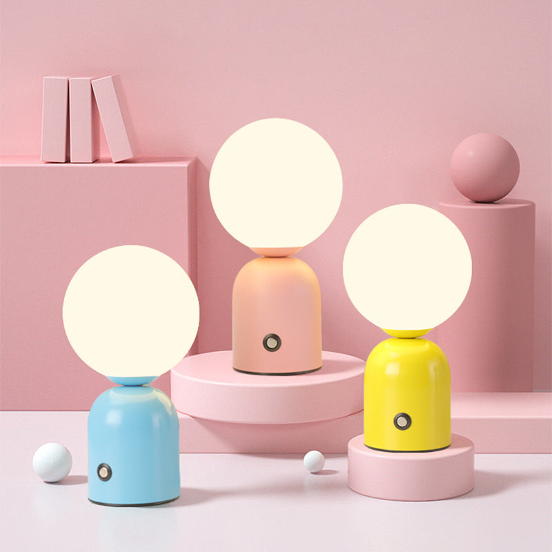 Scandinavian Globe Iron Acrylic LED Table Lamp