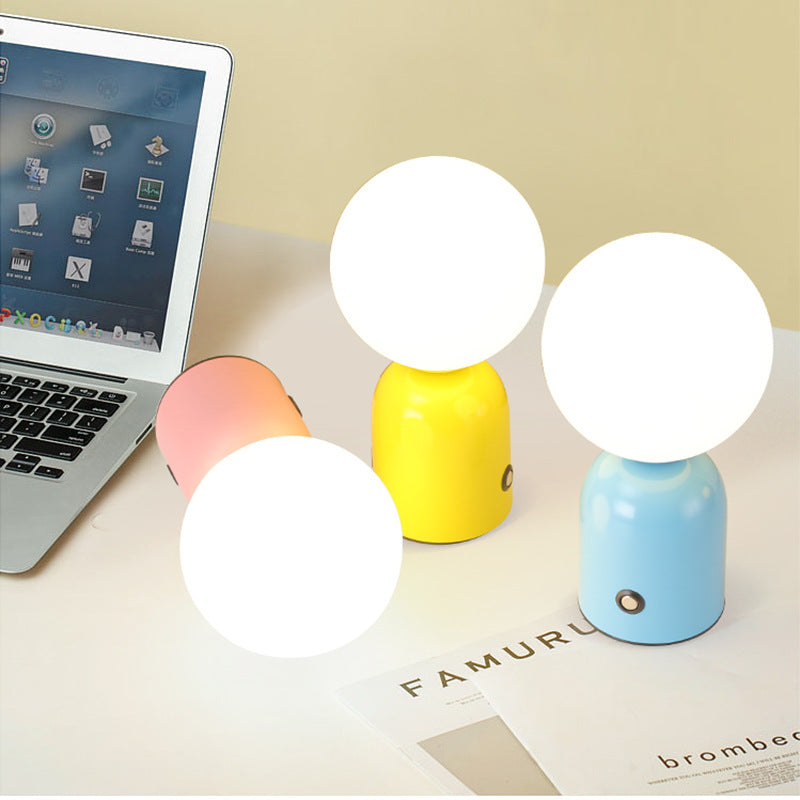Scandinavian Globe Iron Acrylic LED Table Lamp