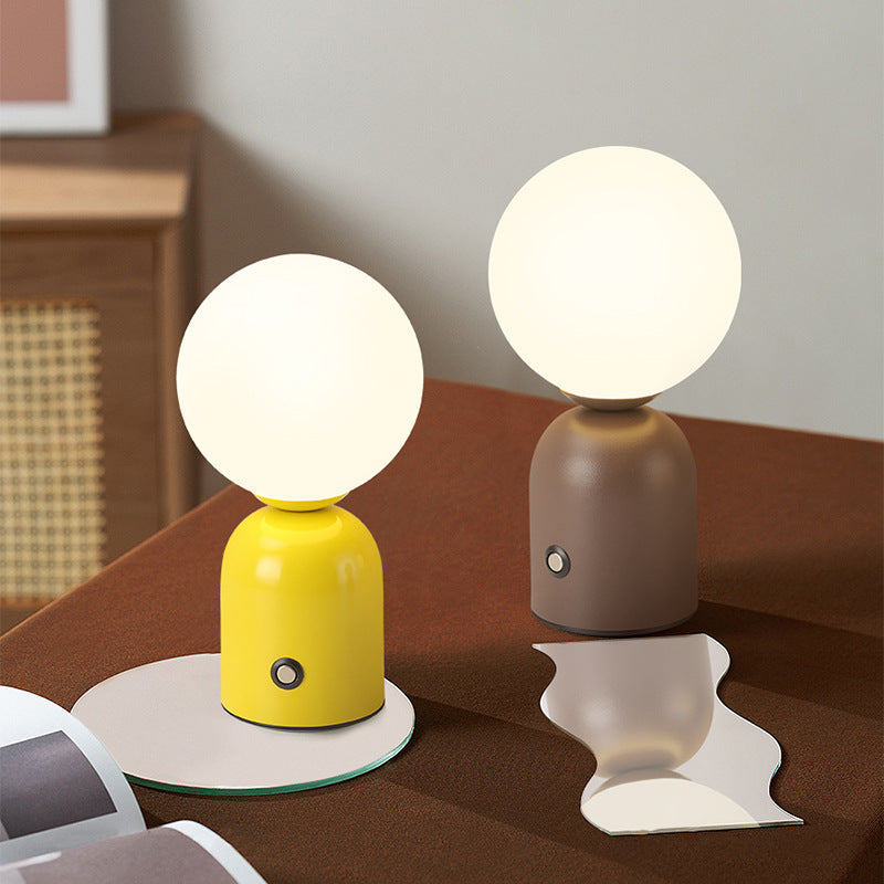 Scandinavian Globe Iron Acrylic LED Table Lamp