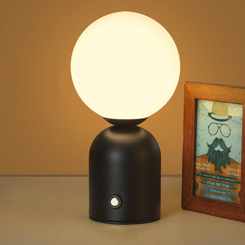 Scandinavian Globe Iron Acrylic LED Table Lamp