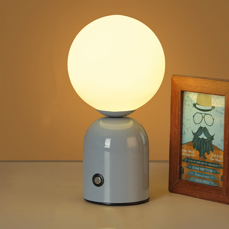 Scandinavian Globe Iron Acrylic LED Table Lamp