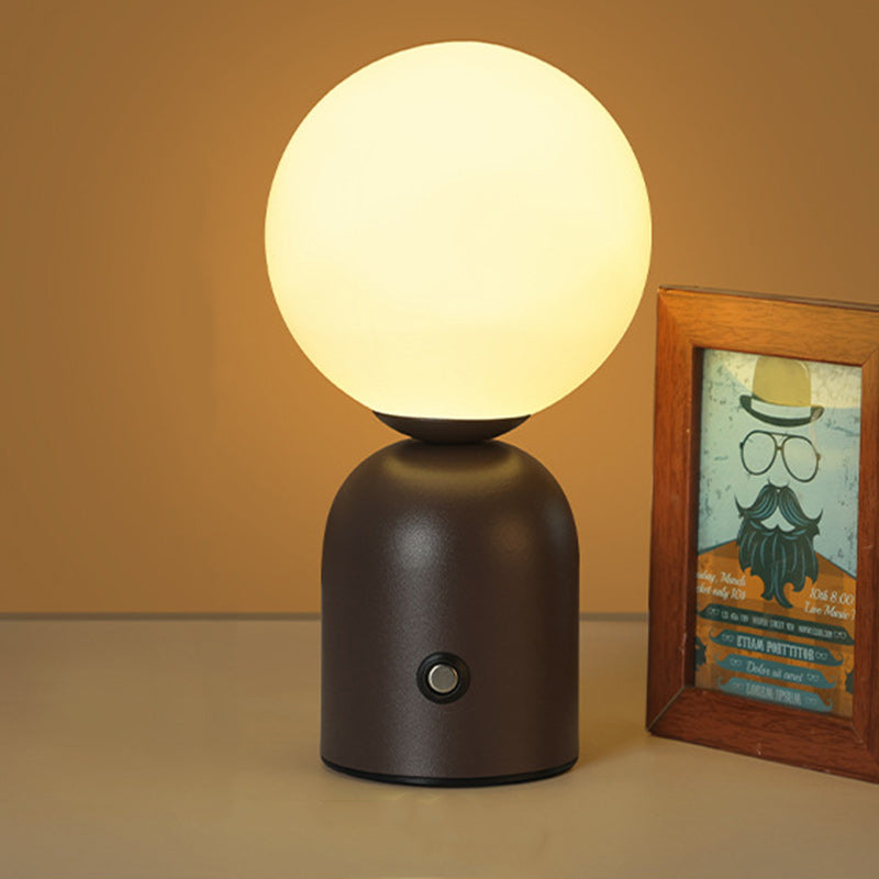 Scandinavian Globe Iron Acrylic LED Table Lamp
