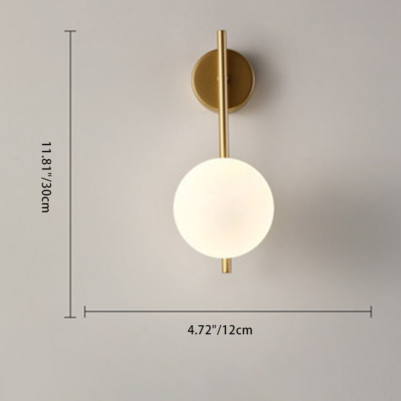 Contemporary Nordic Globe Iron Glass 1-Light Wall Sconce