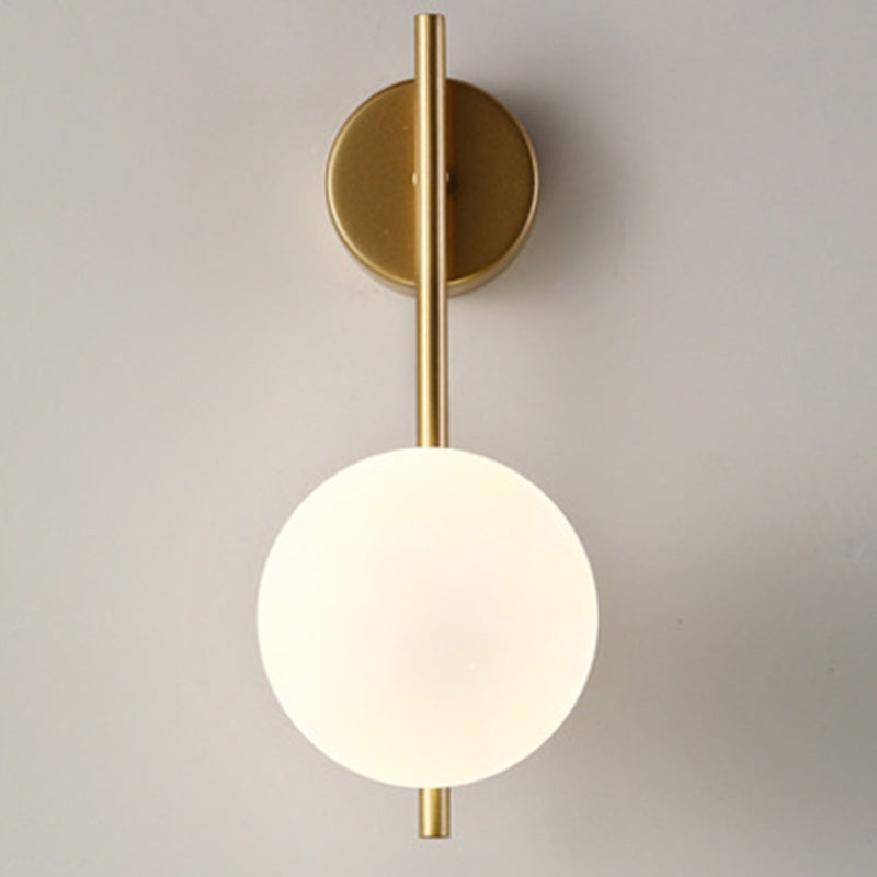 Contemporary Nordic Globe Iron Glass 1-Light Wall Sconce