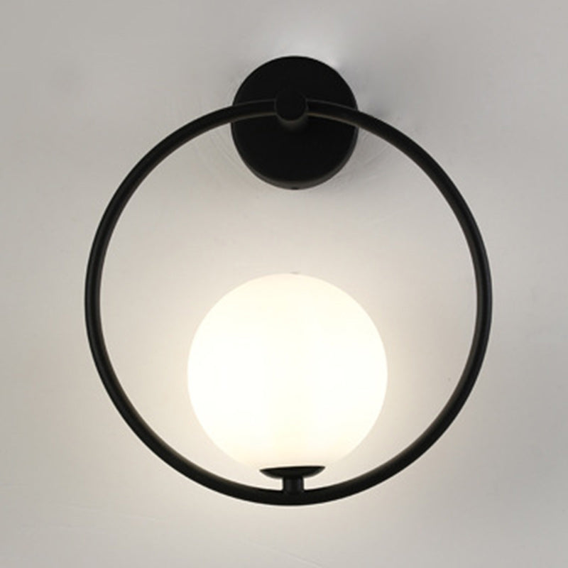 Contemporary Nordic Globe Iron Glass 1-Light Wall Sconce