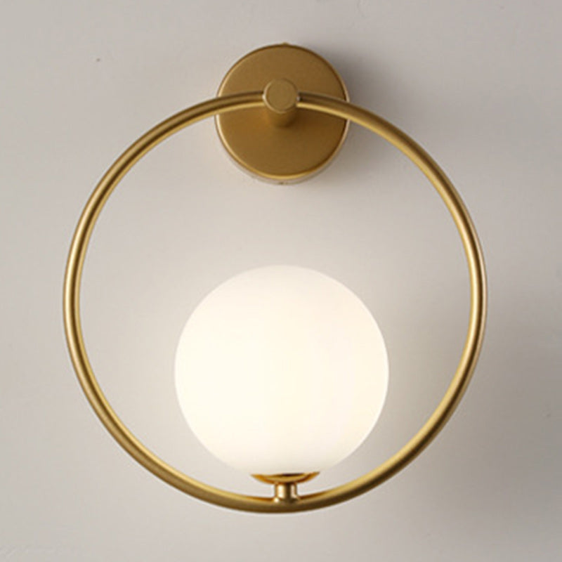 Contemporary Nordic Globe Iron Glass 1-Light Wall Sconce