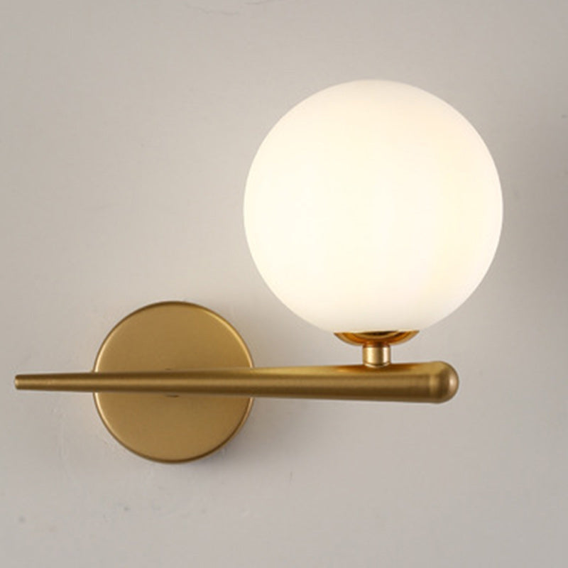 Contemporary Nordic Globe Iron Glass 1-Light Wall Sconce