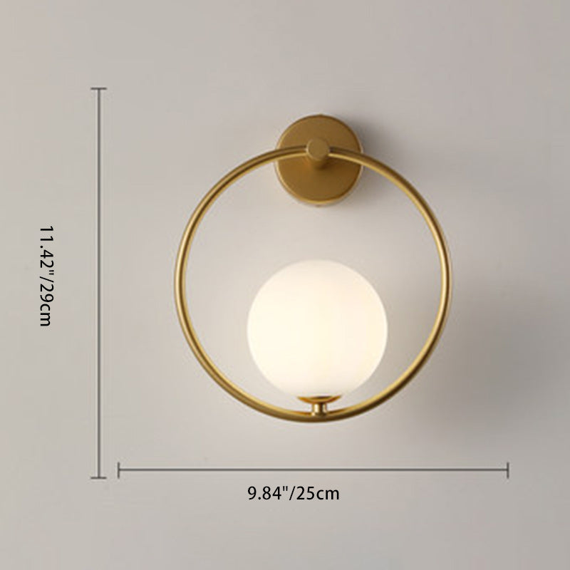 Contemporary Nordic Globe Iron Glass 1-Light Wall Sconce