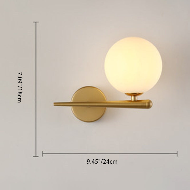 Contemporary Nordic Globe Iron Glass 1-Light Wall Sconce