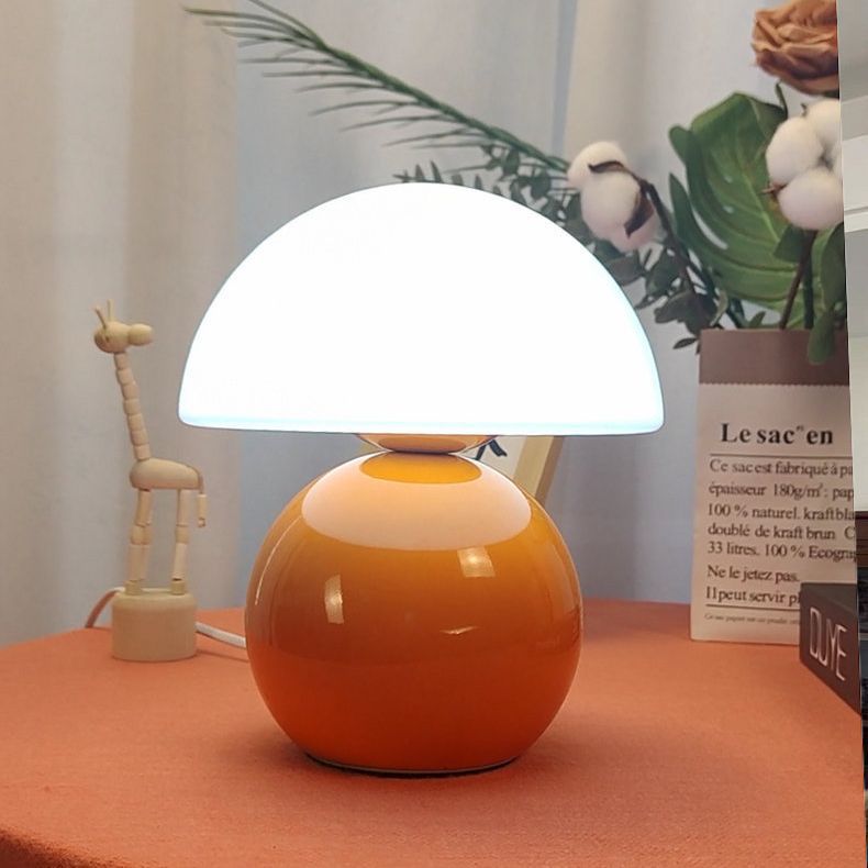 Nordic Contemporary Round Ceramic-Glass 1-Light Table Lamp