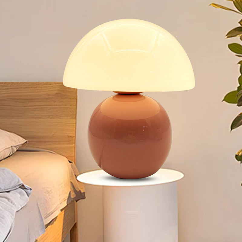 Nordic Contemporary Round Ceramic-Glass 1-Light Table Lamp