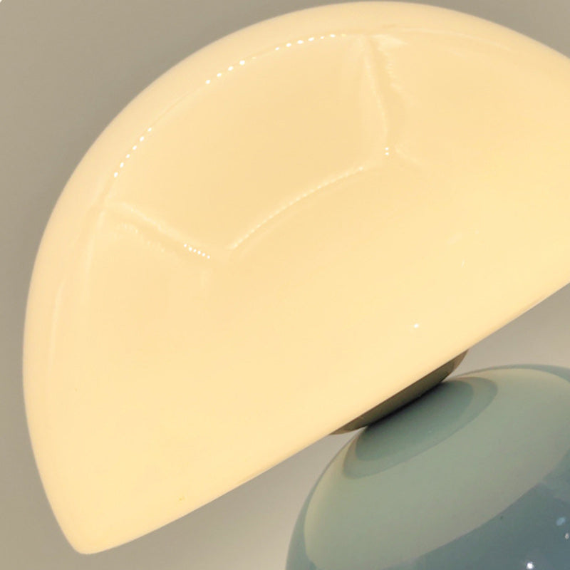 Nordic Contemporary Round Ceramic-Glass 1-Light Table Lamp