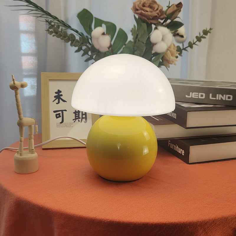 Nordic Contemporary Round Ceramic-Glass 1-Light Table Lamp