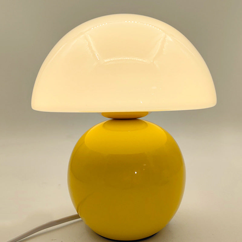 Nordic Contemporary Round Ceramic-Glass 1-Light Table Lamp