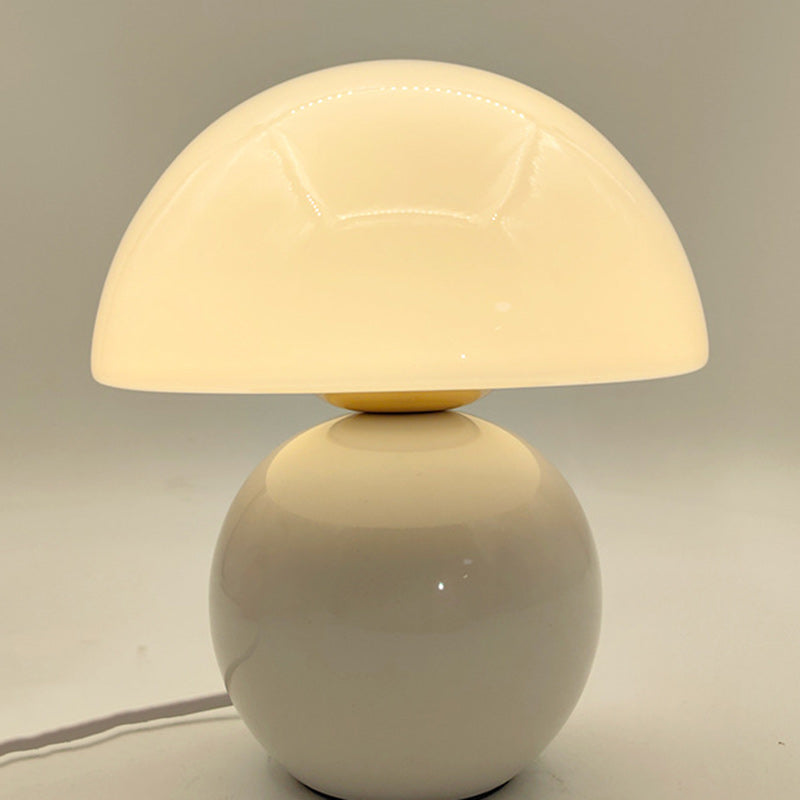 Nordic Contemporary Round Ceramic-Glass 1-Light Table Lamp