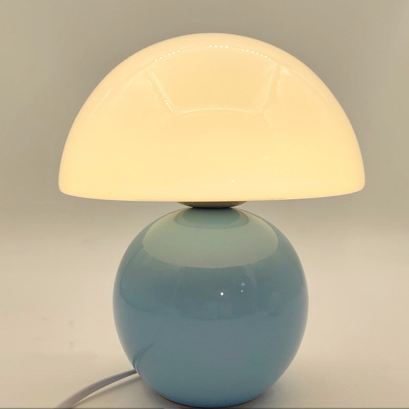 Nordic Contemporary Round Ceramic-Glass 1-Light Table Lamp