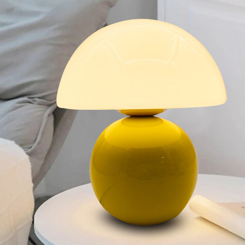 Nordic Contemporary Round Ceramic-Glass 1-Light Table Lamp