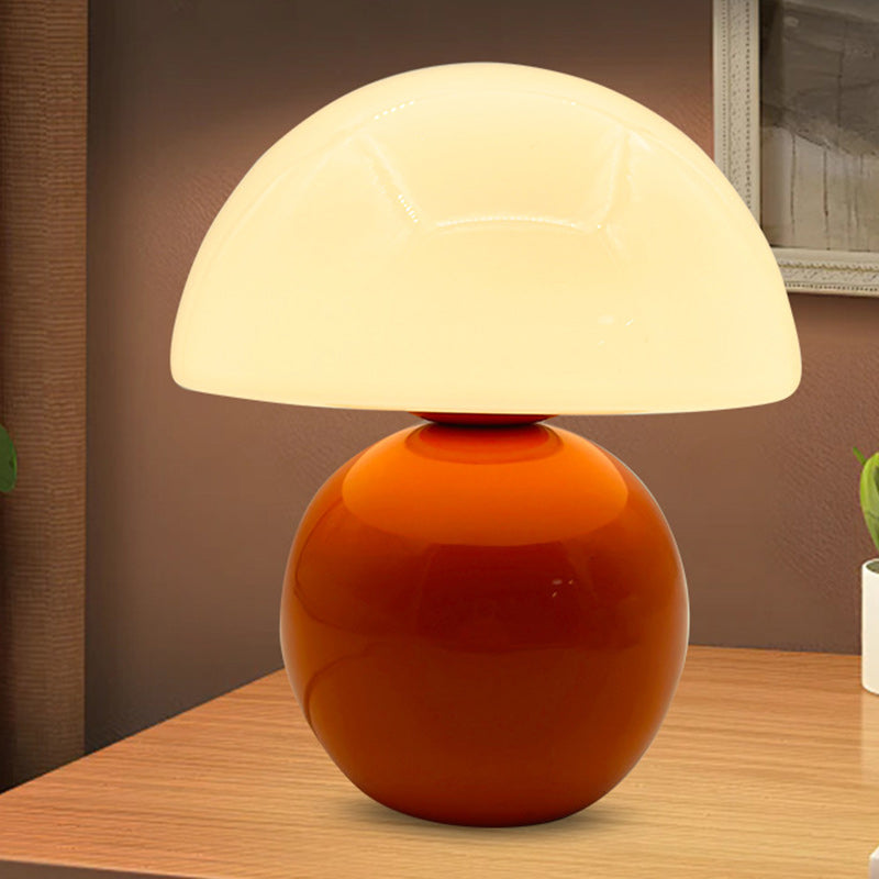 Nordic Contemporary Round Ceramic-Glass 1-Light Table Lamp