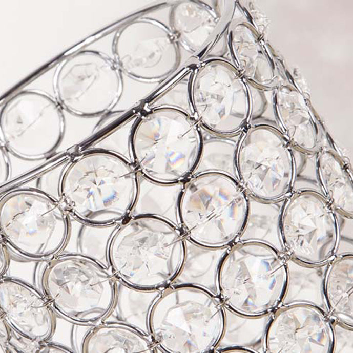 Modern Simplicity Cylinder Iron Crystal 1-Light Table Lamp