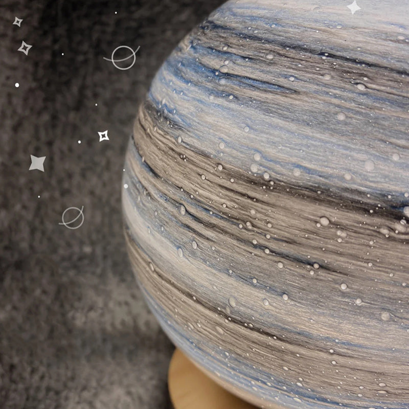 Creative Globe Wood Glass LED Table Lamp