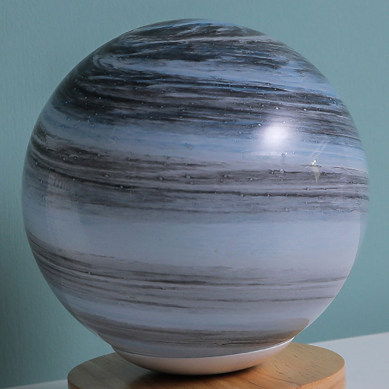 Creative Globe Wood Glass LED Table Lamp