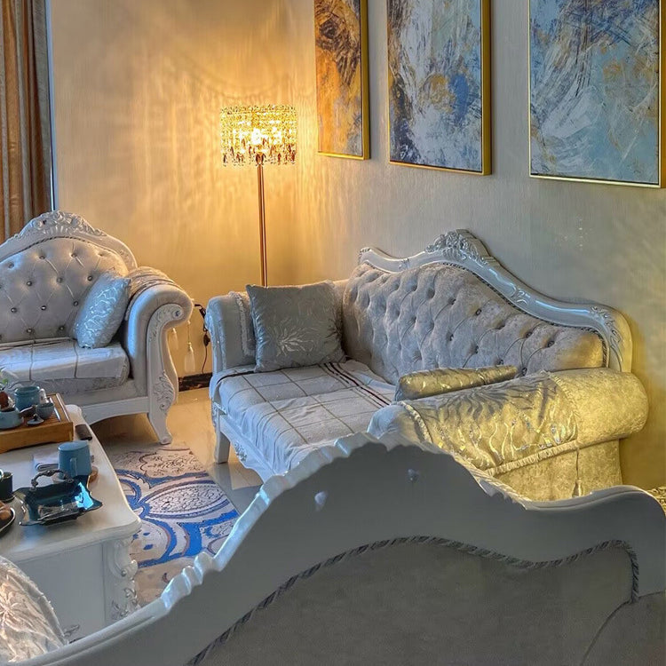 Traditional White Floor Lamp