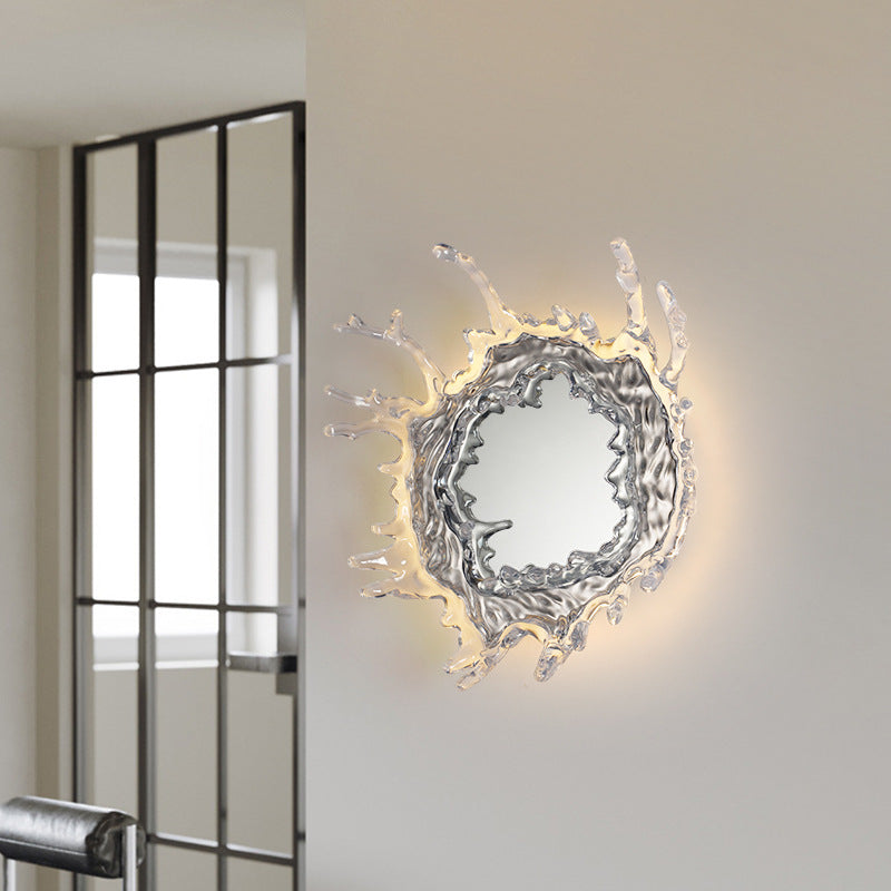 Contemporary Water Drop Stainless Steel LED Vanity Wall Sconce
