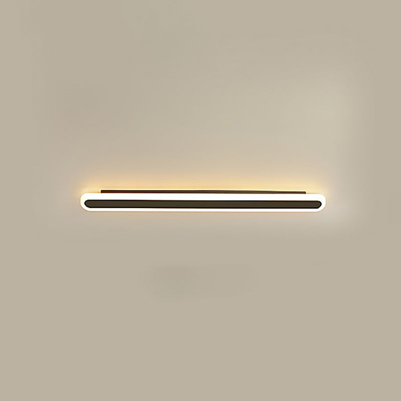 Modern Minimalist Rectangle Long Line Iron LED Wall Sconce