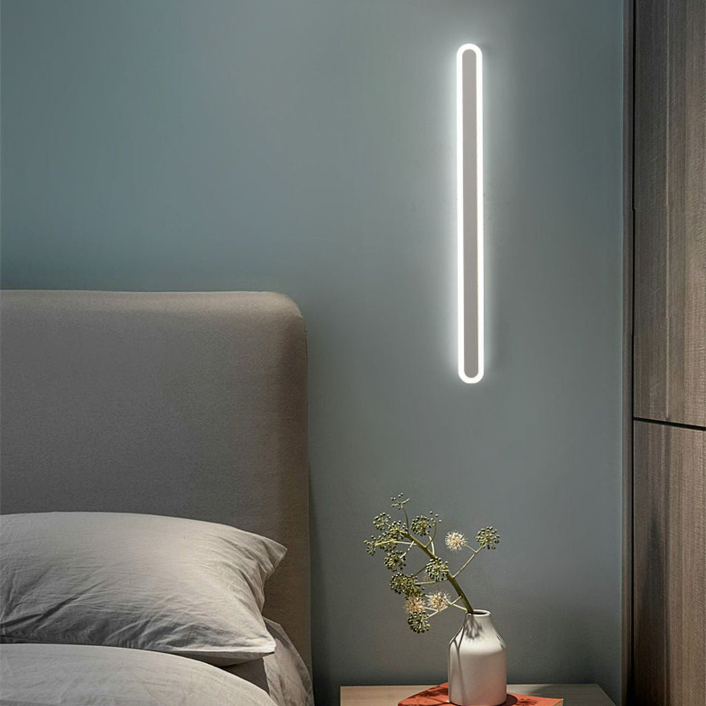 Modern Minimalist Rectangle Long Line Iron LED Wall Sconce