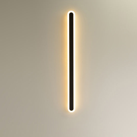 Modern Minimalist Rectangle Long Line Iron LED Wall Sconce
