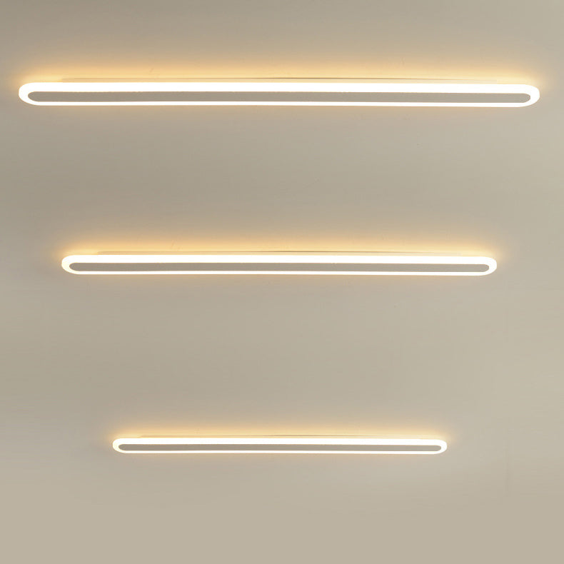 Modern Minimalist Rectangle Long Line Iron LED Wall Sconce