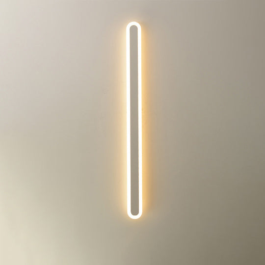 Modern Minimalist Rectangle Long Line Iron LED Wall Sconce