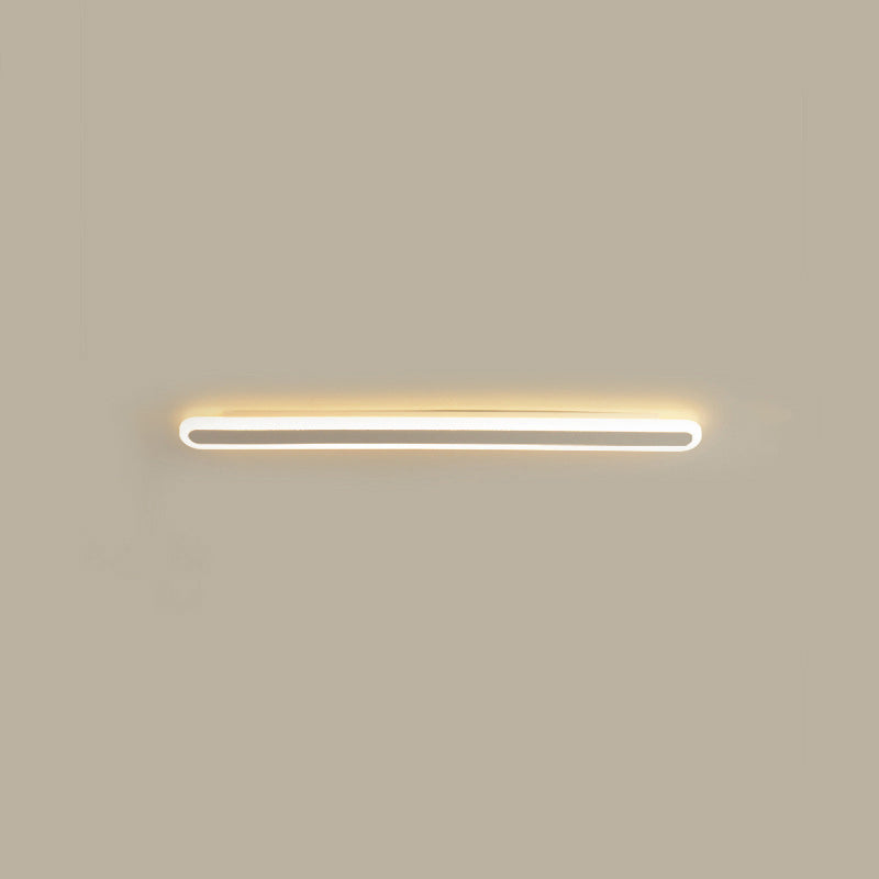 Modern Minimalist Rectangle Long Line Iron LED Wall Sconce