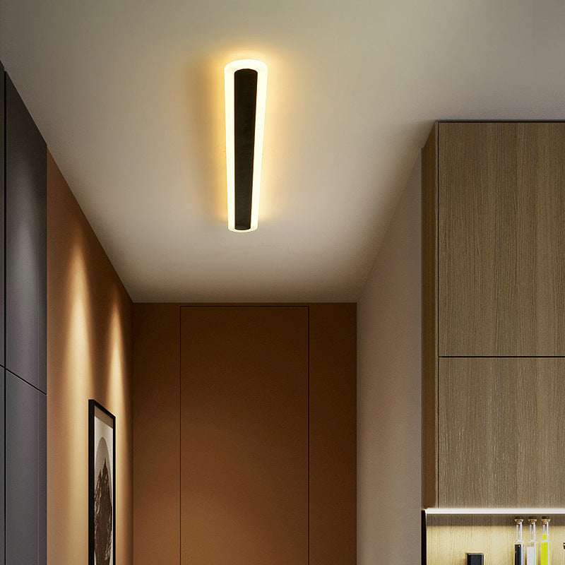 Modern Minimalist Rectangle Long Line Iron LED Wall Sconce