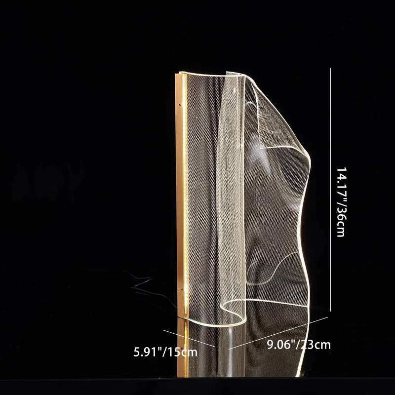 Creative Irregular Transparent Aluminum Acrylic Table Lamp