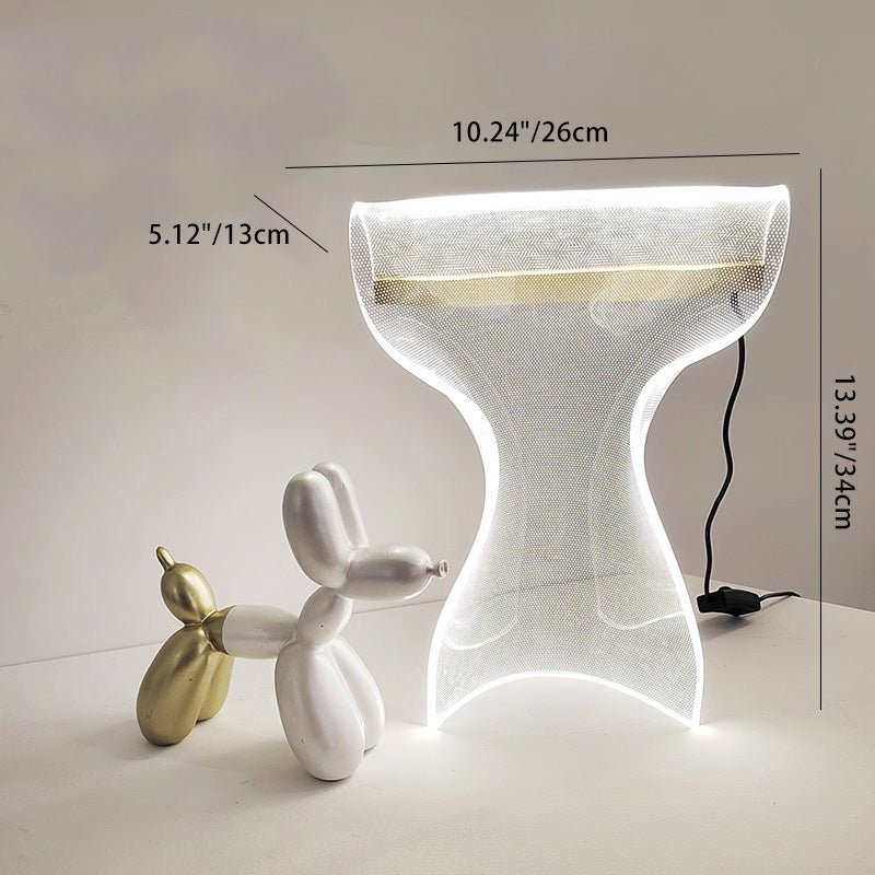 Creative Irregular Transparent Aluminum Acrylic Table Lamp