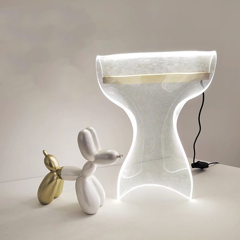 Creative Irregular Transparent Aluminum Acrylic Table Lamp