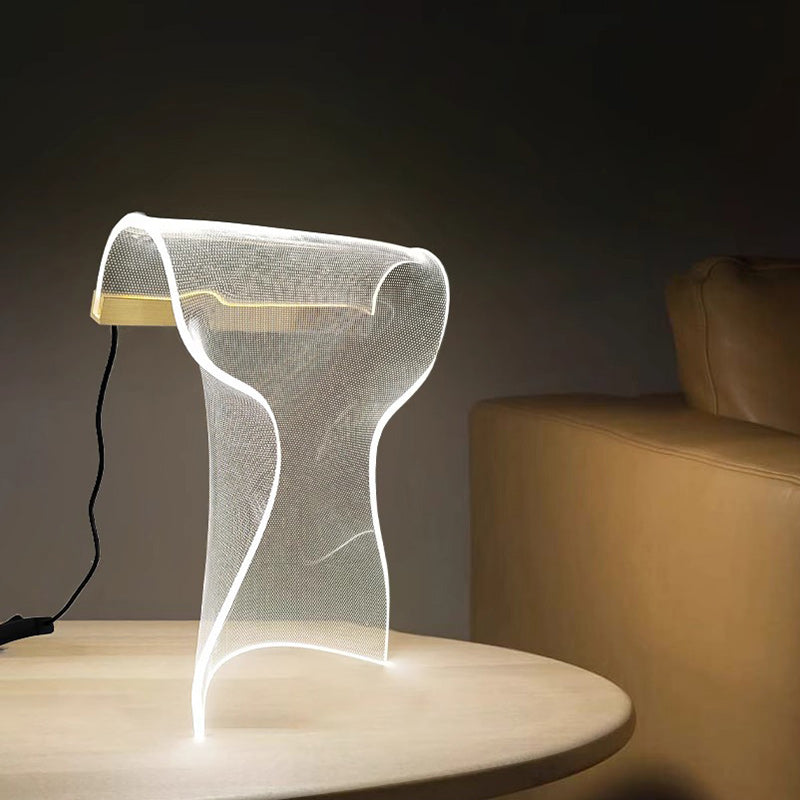 Creative Irregular Transparent Aluminum Acrylic Table Lamp