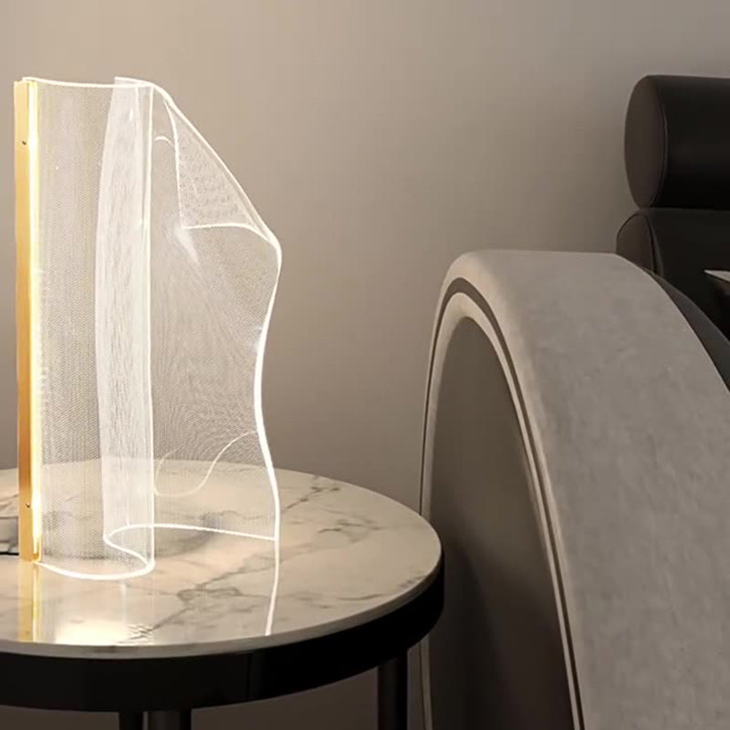 Creative Irregular Transparent Aluminum Acrylic Table Lamp