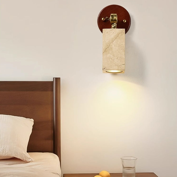 Traditional Japanese Adjustable Head Cylinder Wall Sconce