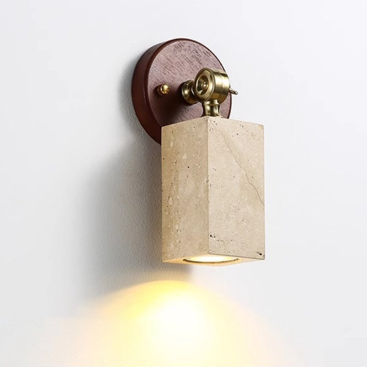 Traditional Japanese Adjustable Head Cylinder Wall Sconce