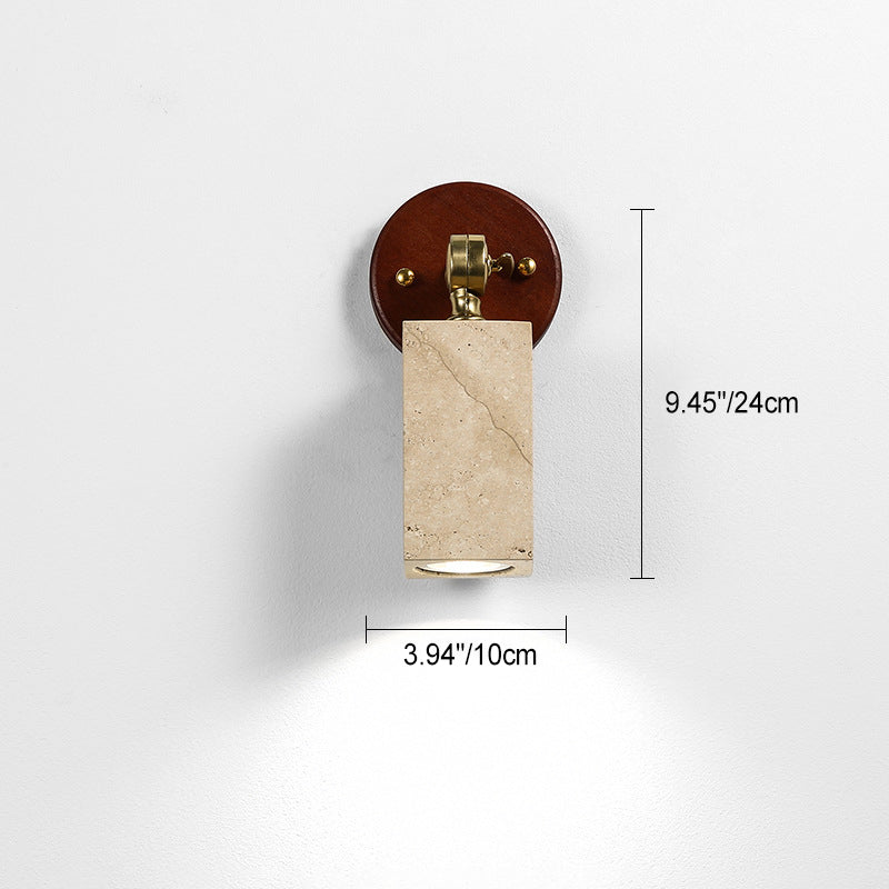 Traditional Japanese Adjustable Head Cylinder Wall Sconce