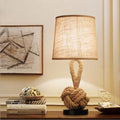 Creative Nautical Twisted Rope Knot Drum Shape Table Lamp
