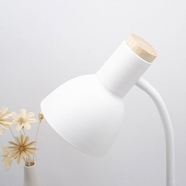 Modern Minimalist Iron Wood Adjustable Angle Pen Table Lamp